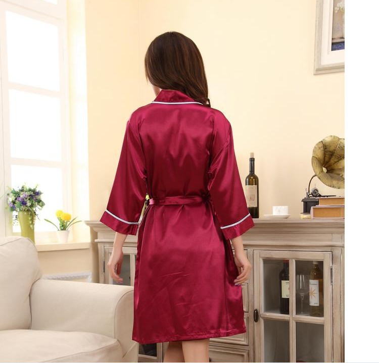 lady new silk gown pajamas leisure wear from hot seller