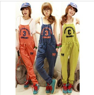 Lady's Blouse Jumpsuit Women's jumpsuit overall Harem pants Letter overalls leisure trousers piece pants Free shipping