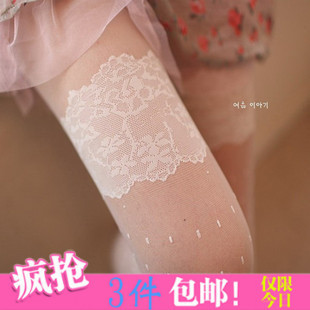 lady's lace tights princess white pantyhose socks wz090