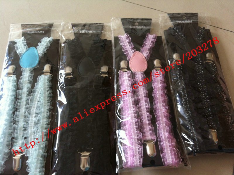 lady solid color Clip-on Adjustable lace Y-back Suspender elastic belt for women gift fashion EMS/DHL wholesale