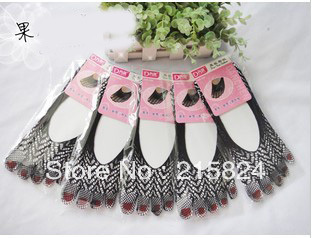 Lady summer five toe ship socks invisible socks silk stockings