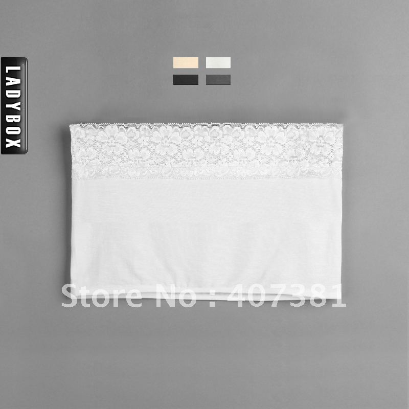 Ladybox ultra elastic modal short design tube top basic tube top white black skin color