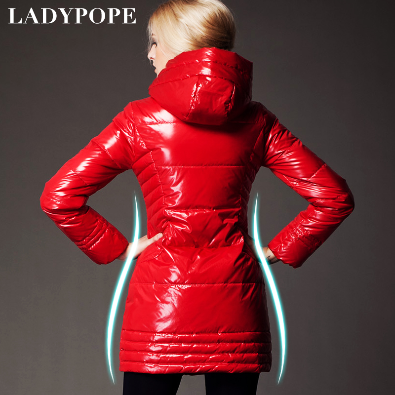 Ladypope 2012 down coat female fashion medium-long down coat plus size outerwear