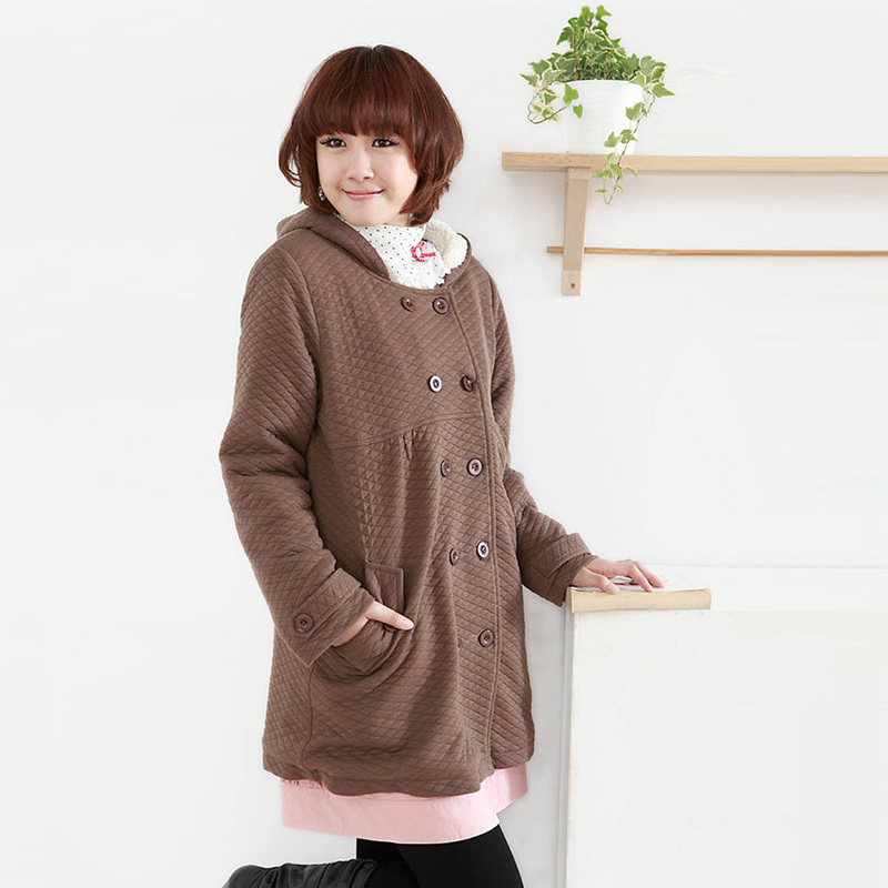 Lambsdown maternity clothing maternity lining cotton-padded jacket overcoat outerwear autumn and winter maternity wadded jacket