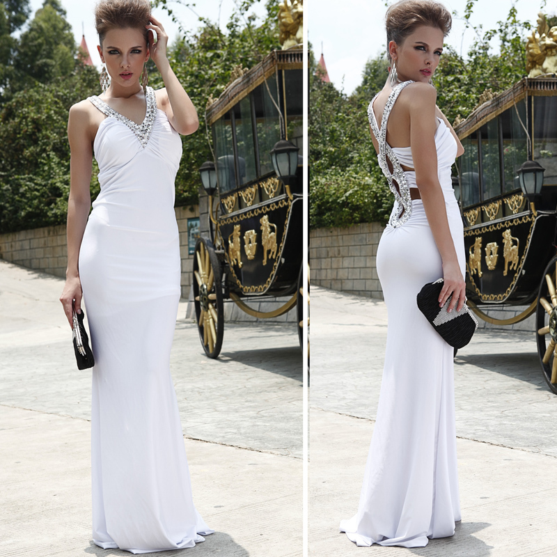 Lan kwai fong 2085 large high quality long formal dress beading evening dress formal dress formal dress