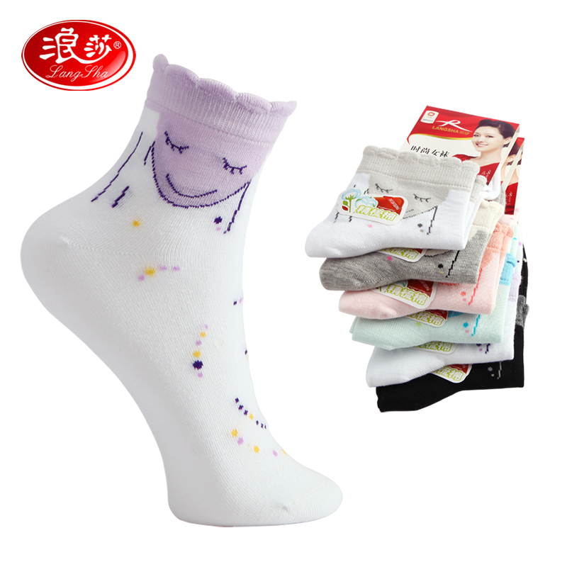 LANGSHA 100% cotton fashion sports short socks