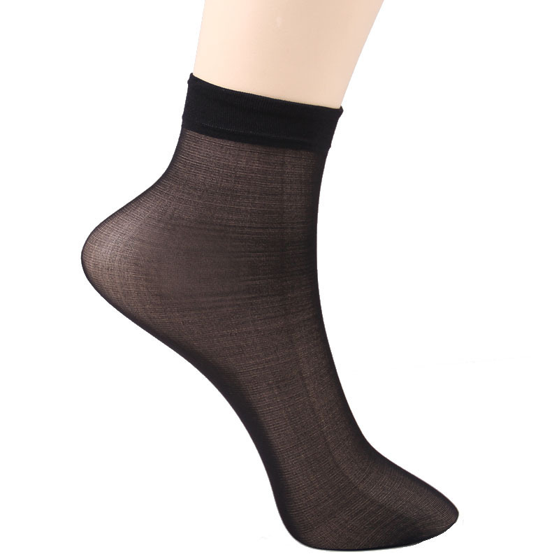 LANGSHA short stockings ultra-thin oftoe transparent Core-spun Yarn short socks 5 a pair of socks