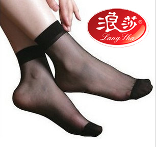 LANGSHA socks sock transparent thin 5 double LANGSHA stockings women's