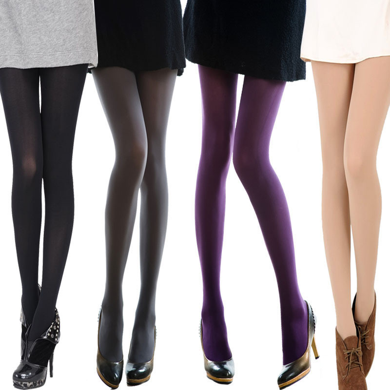LANGSHA stockings multicolour velvet plus crotch pantyhose sexy socks skin color step foot socks