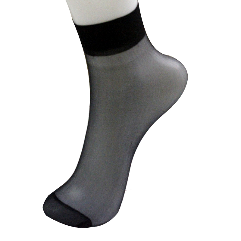 LANGSHA summer crystal silk ultra-thin women's comfortable short stockings socks double