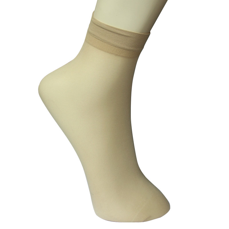 LANGSHA women's short stockings elastic thin right, socks 2600 black 5 double (SK001)