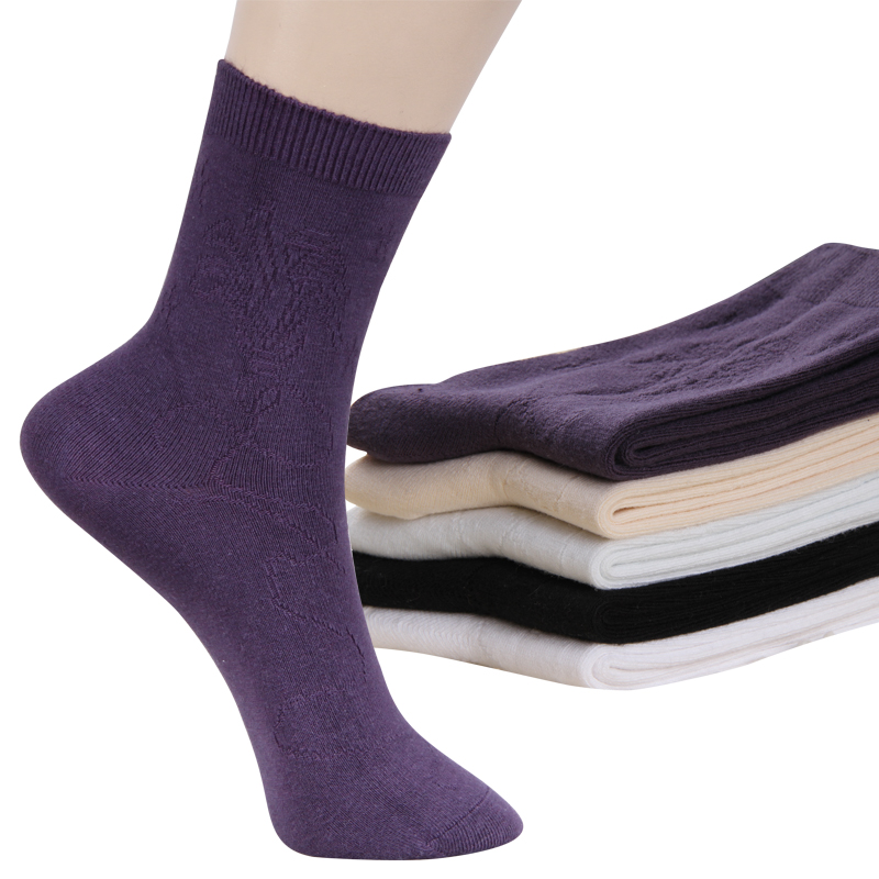 LANGSHA women's socks quality nano antibiotic jacquard casual lady's socks autumn and winter thermal socks 1 dozen