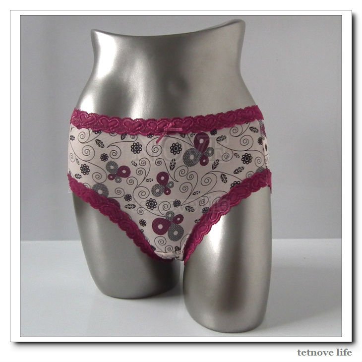 langshaL6730-1/free shipping/wood fiber underpants/women underwear/lace panties/sexy ladies pants/lingerie
