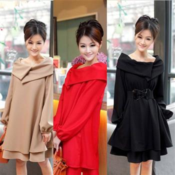 Lantern sleeve cloak outerwear female wool coat autumn and winter loose woolen outerwear maternity clothing
