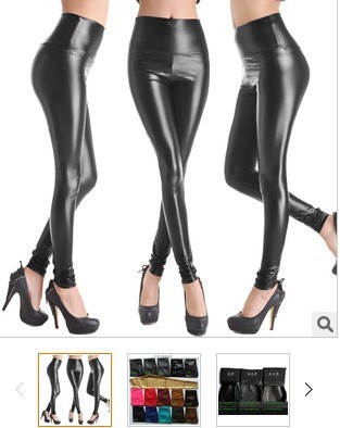 Large leather waist abdomen Leggings Pants wholesale fashion female punk