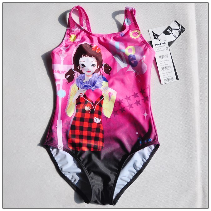Large young girl child sunscreen professional one piece swimwear free ship  ping