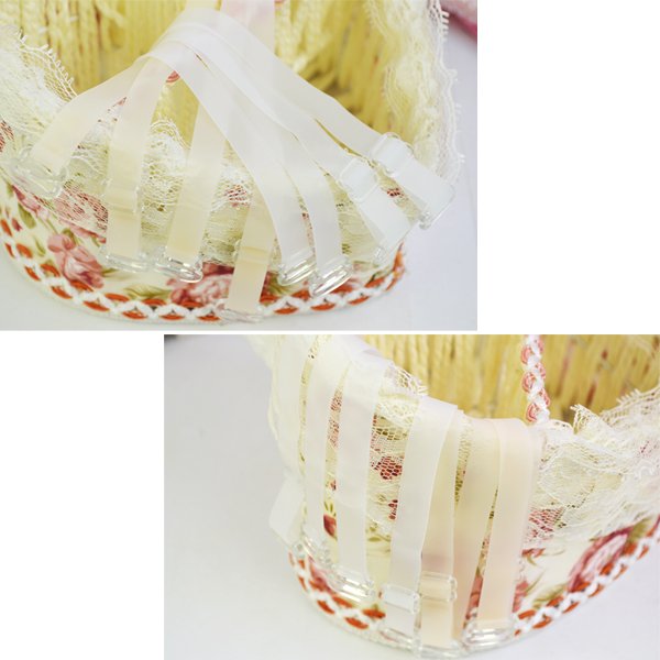 Latest +2 Pairs 10mm Comfort Detachable Adjustable Gel Bra Straps Nude/Milky White 6593