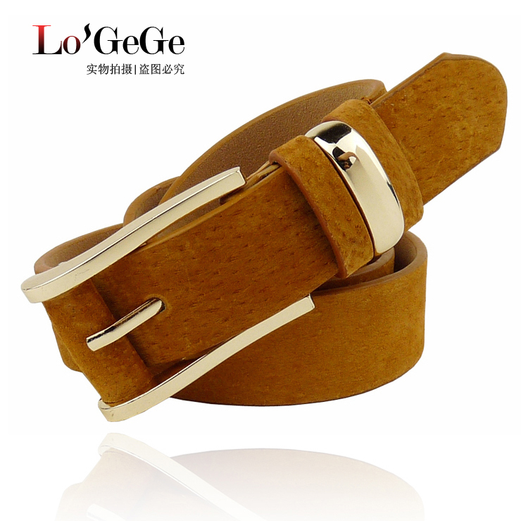 Latest Free Shipping Ladies Genuine Leather Belt  strap women's thin belt fashion all-match pigskin