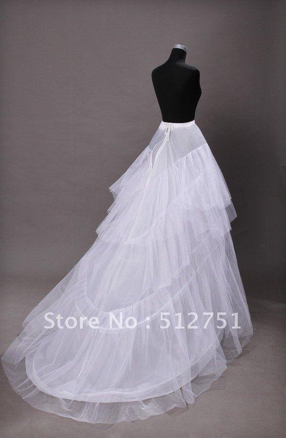 latest modern model elegant white two layers two loops wedding petticoat