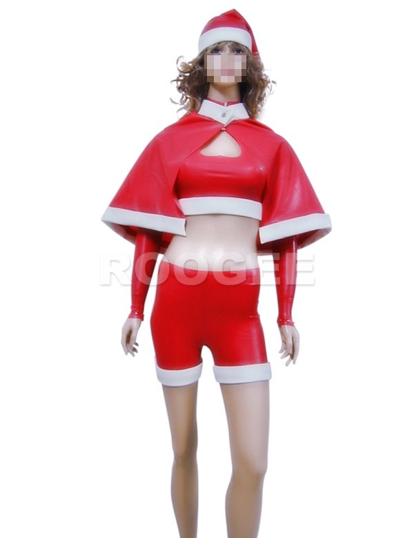 Latex christmas cosplay uniform