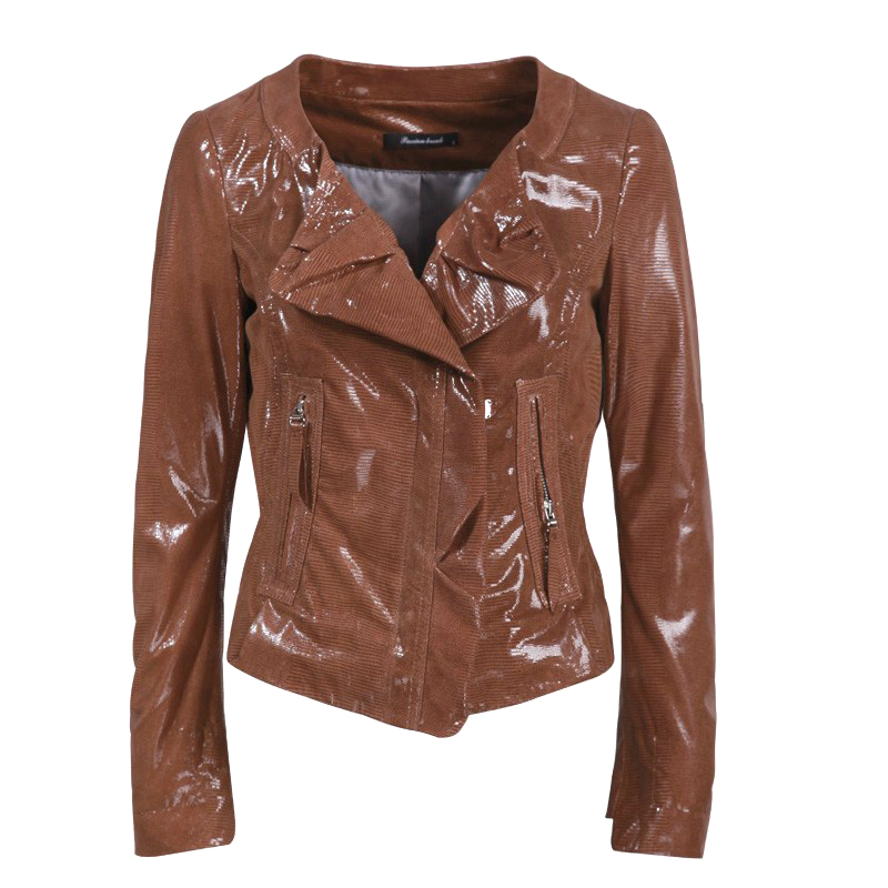 Leather clothing 2013 spring and autumn genuine calf skin leather outerwear top fashion slim waist