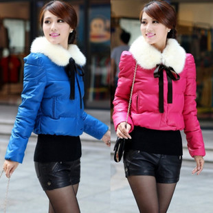 Leather clothing female short design leather clothing PU clothing thickening lint