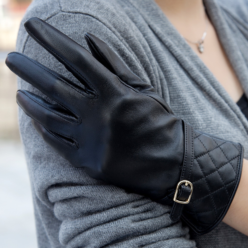 Leather gloves female thin genuine leather sheepskin gloves women's genuine leather gloves w-68