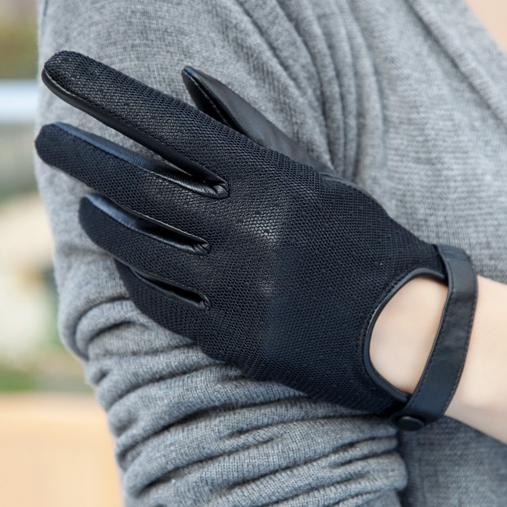 Leather gloves female winter thin sheepskin genuine leather gloves women's fashion gloves w-36