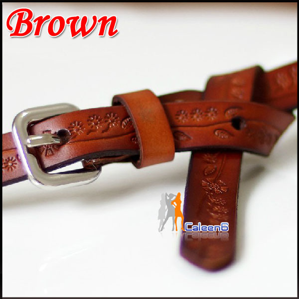 Leather Lady thin belt Korean wild fashion leather decorative belt female models R1322
