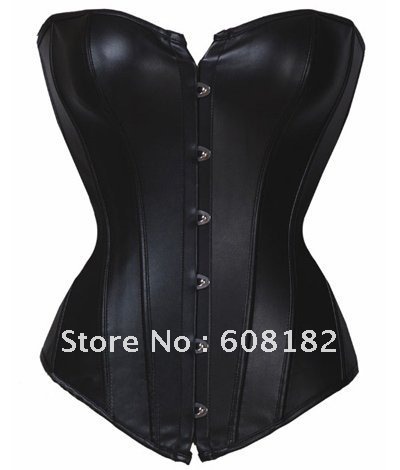Leather Strapless Corset Body Lift Shaper Sexy Lingerie zz003