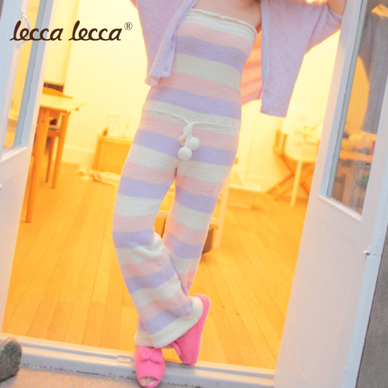Leccalecca lounge sweet women's sleepwear cotton candy tube top one piece trousers 2053