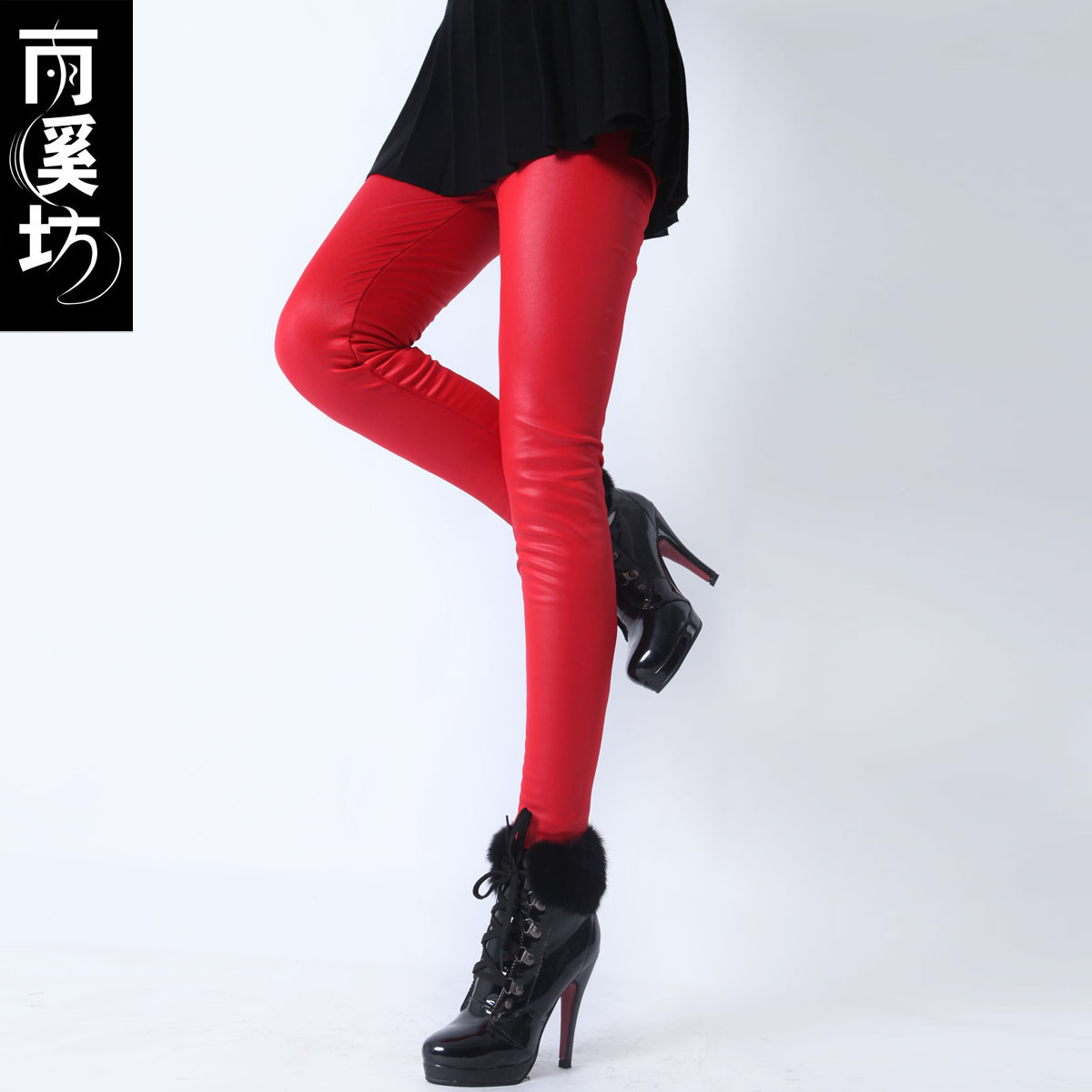 Legging female autumn and winter thick legging women's thickening plus velvet faux leather legging thickening female