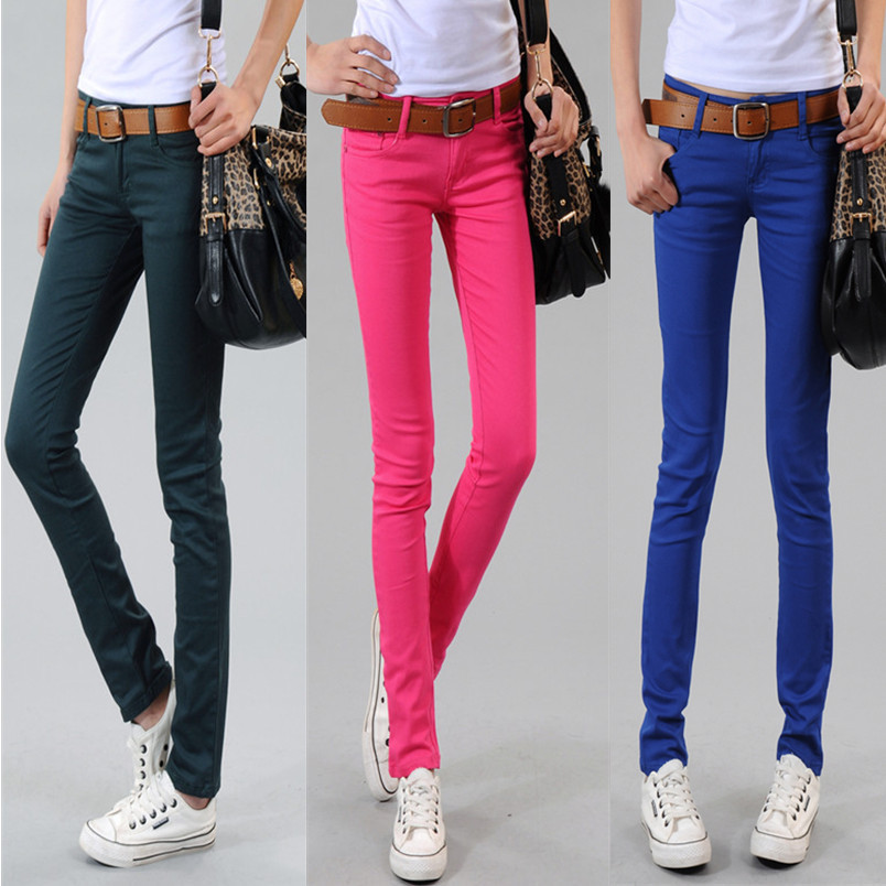 Legging tight elastic casual skinny pants pencil pants jeans female trousers multicolour 2012 candy