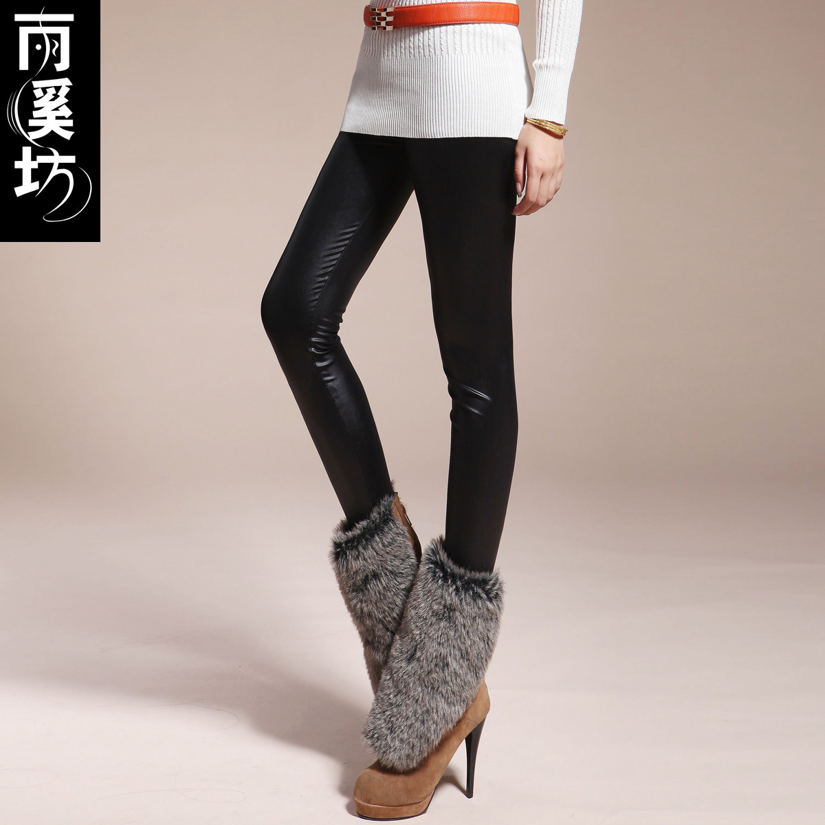 Legging women's dull faux leather slim sexy ankle length legging 2013 spring