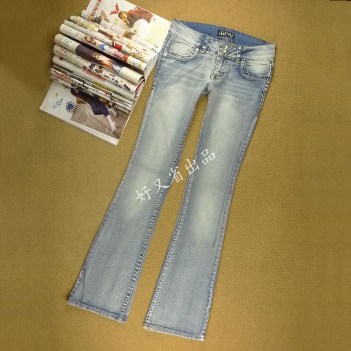 Lei 2012 female slim dulwich bell-bottom jeans lengthen plus size