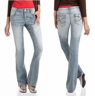 Lei 2012 spring women's light blue bell-bottom jeans tide of horn plus size available
