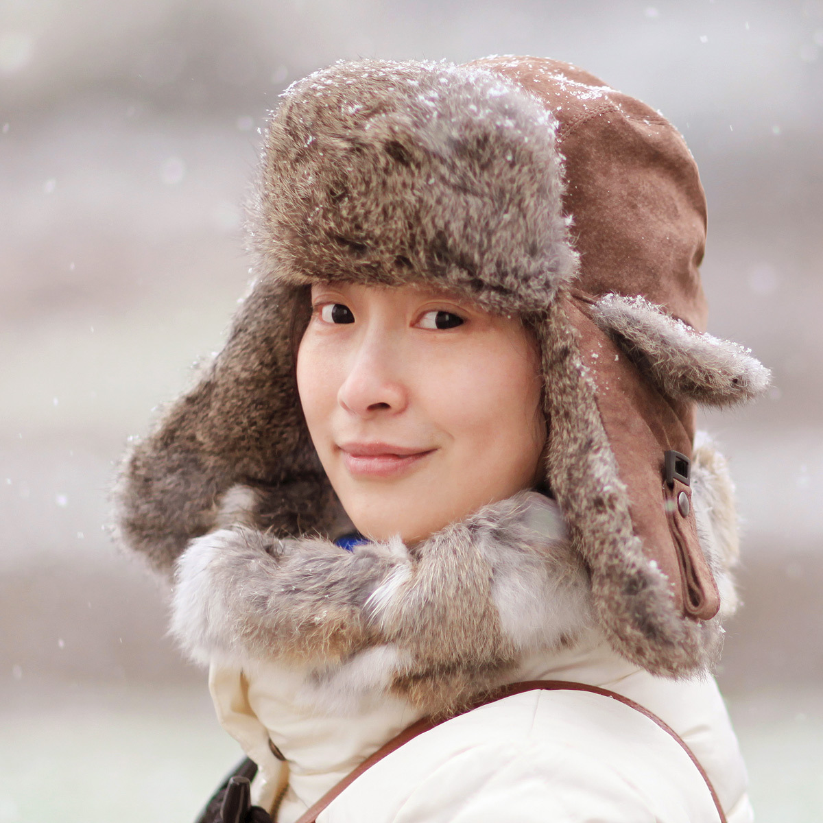 Lei feng cap female rabbit fur genuine leather real fur hat female autumn and winter warm hat
