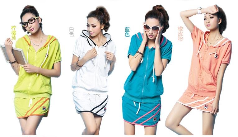 Leisure suit female summer wear new han edition short sleeve V is gotten loose short skirt, sport suit