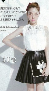 Lena vivi9 murua excellent leather pleated short skirt PU