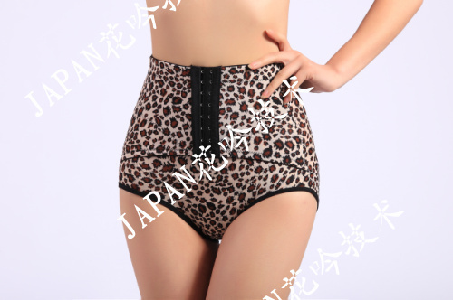Leopard print body shaping pants beauty care pants butt-lifting pants abdomen drawing panties corset pants