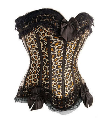 Leopard print fashion royal bone clothing corset abdomen drawing push up sexy black laciness cup bra vest