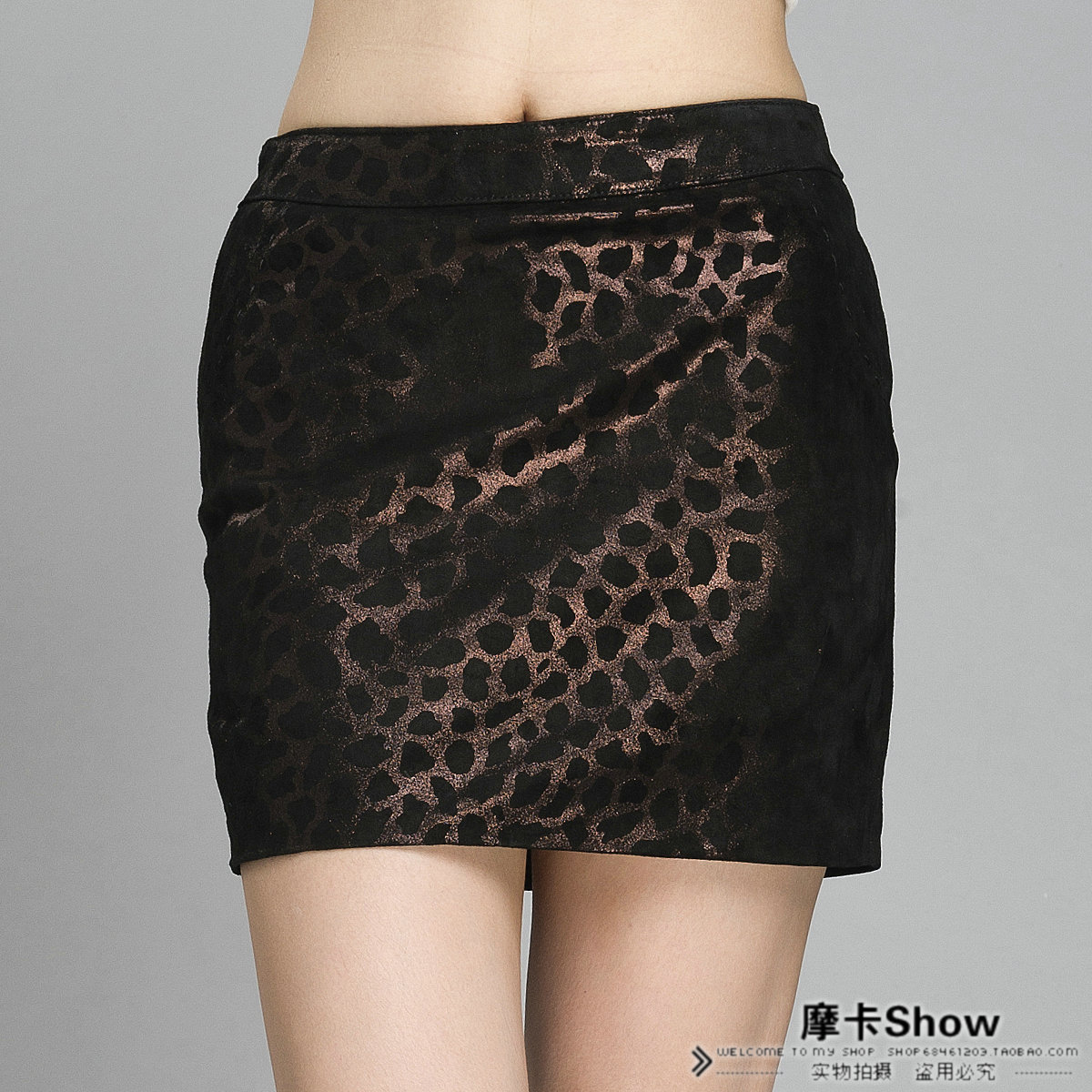 Leopard print women's genuine leather short design bust skirt women's sheepskin leather short skirt 2012 genuine leather skirt