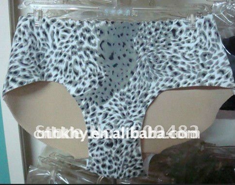 Leopard Seamless Fabric Piece Pants lady padded panty