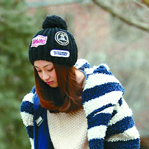 Letter casual knitted hat warm hat