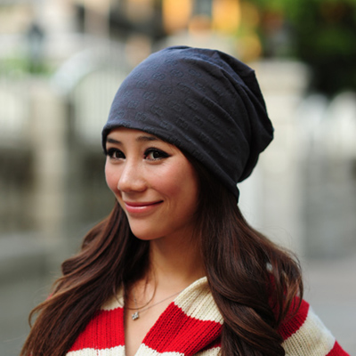 Letter turban hat female autumn and winter windproof hat warm hat millinery