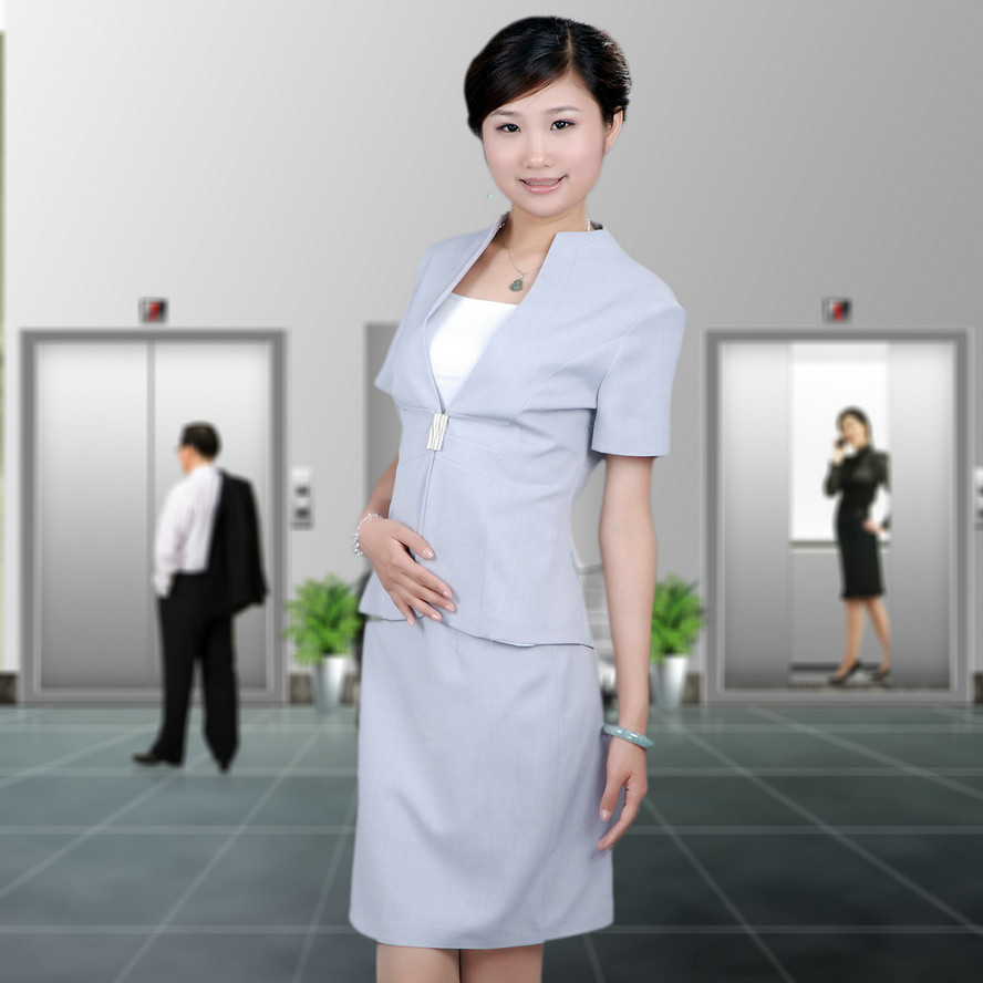 Lichuang buckle suit work uniforms professional set career dress set work wear women