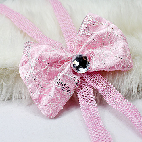 Light gauze silks and satins bow sparkling diamond back cross shoulder strap cross pectoral girdle 1.6cm belt