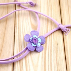 Light purple flower sparkling diamond sexy shoulder strap all-match accounterment crosscheck brief fashion shoulder strap j012
