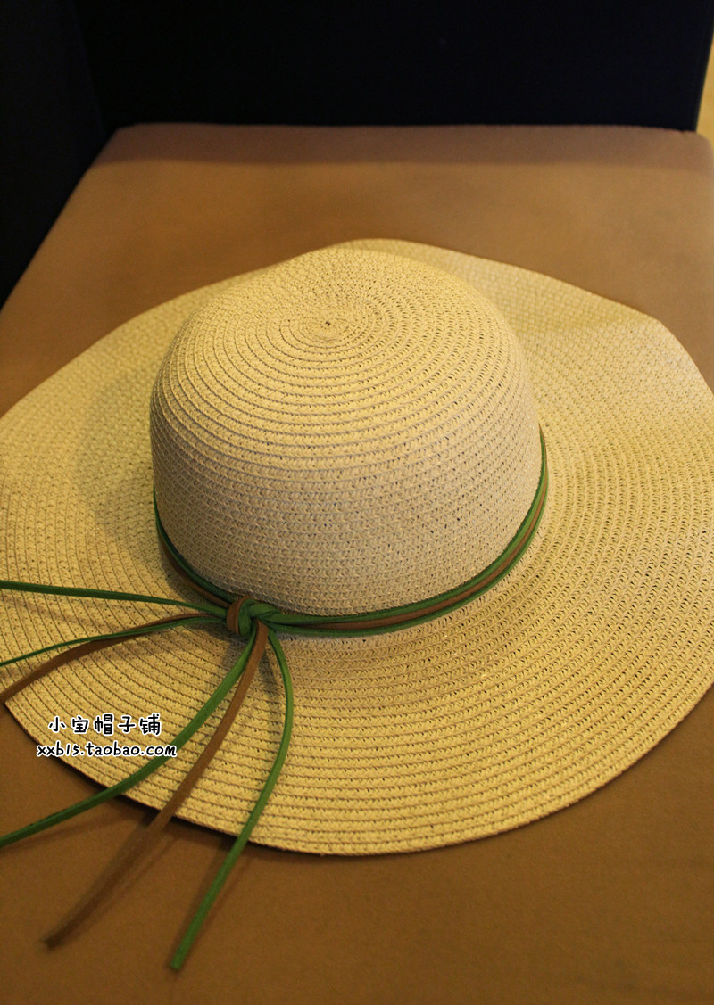 Lily skin brief tassel sunscreen straw hat women's summer sunbonnet big along the cap