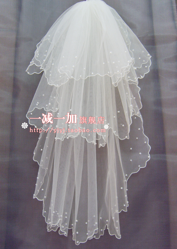 Limited edition 30 3 style veil bride bridal veil white rice red 3